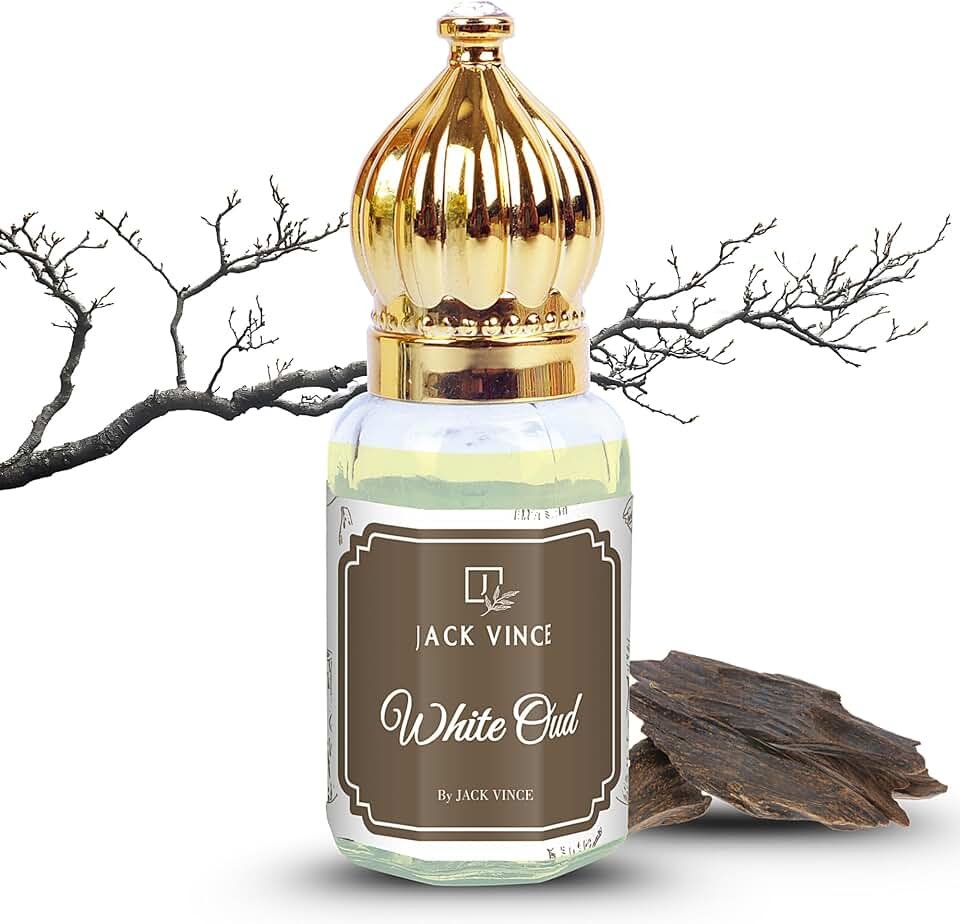 717dx2YsgAL._AC_UL960_QL65_.jpg White Oud Attar | Luxury Woody Fragrance | Long Lasting Non-Alcoholic Perfume Oil | Ideal for Parties & Gifting - 6ml - Image 1