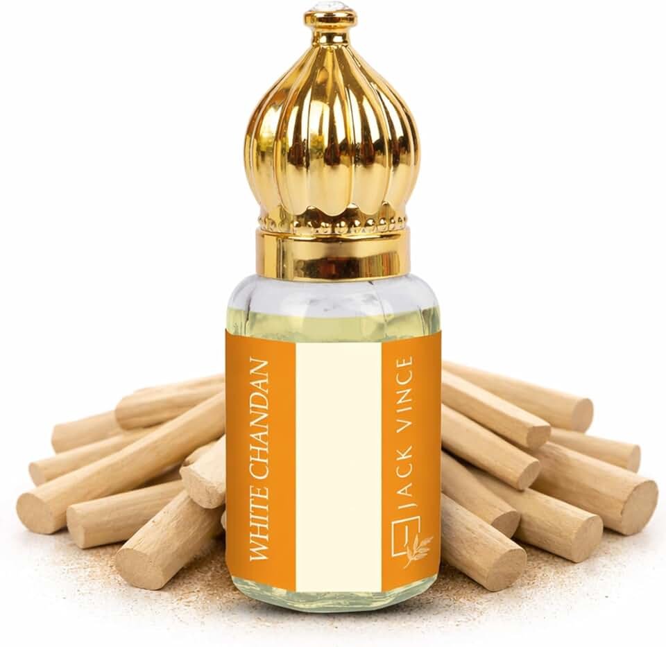 71fBu5z78fL._AC_UL960_QL65_.jpg White Chandan Ittar | Sandalwood Attar Roll-on Perfume With Arabic Touch | Alcohol Free Long Lasting Fragrance Oil for Men & Women - Image 1