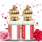 Afghani Rose & Arabic Rose Attar Combo | Alcohol-Free Long Lasting Natural Perfume | 2 x 6ml Ittar Roll-On for Men & Women