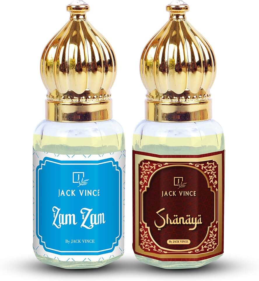 81ijruiOqOL._AC_UL960_QL65_.jpg Zam Zam & Shanaya 2PC Attar Combo | Long Lasting Alcohol-Free Perfume for Men & Women | For Prayer, College, Office, Wedding, Party, Gifting, Daily & Festive Use | 6ml Each - Image 1
