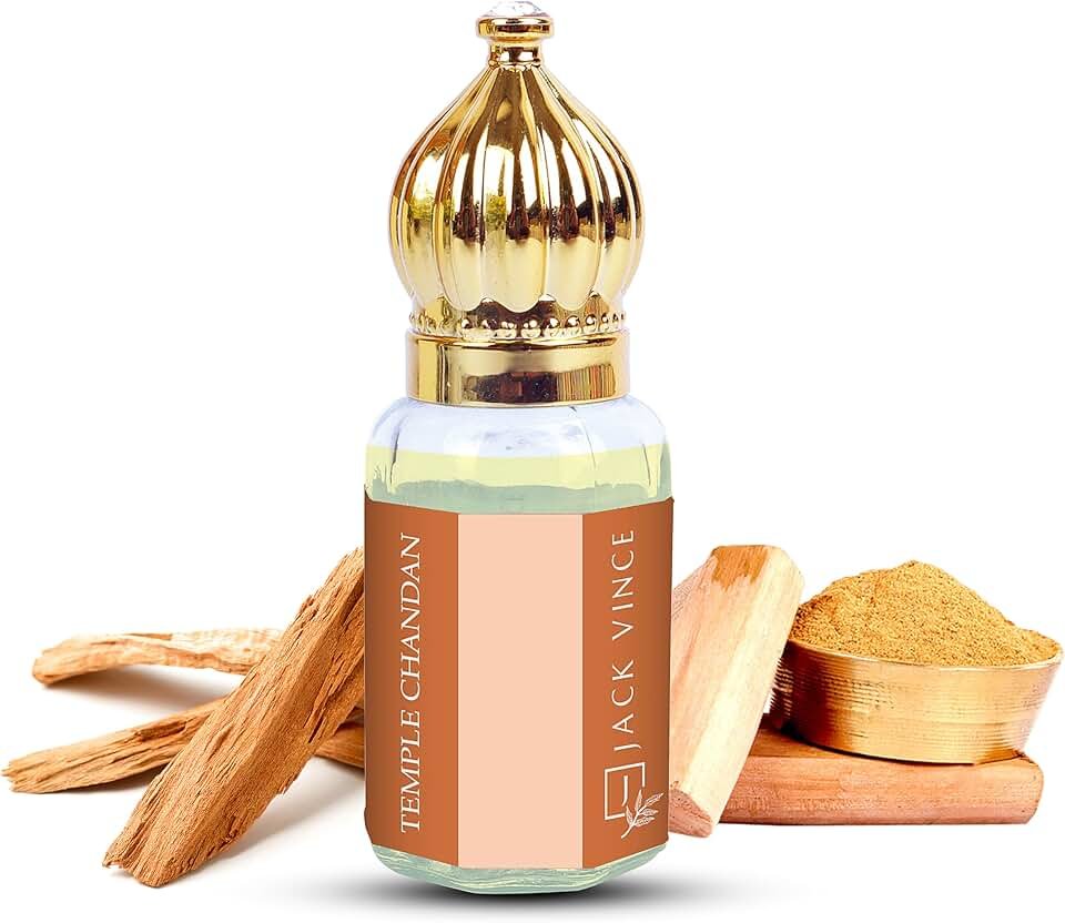 81ogschuaBL._AC_UL960_QL65_.jpg TEMPLE CHANDAN Attar | Pure Sandalwood Non-Alcoholic Roll-On Perfume | Soothing Long-Lasting Natural Fragrance for Men & Women – 6ml - Image 1